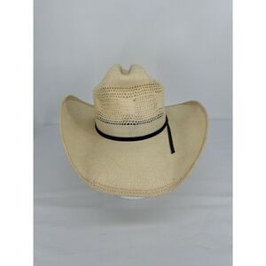 Bailey U‎ Roll It Natural Bangora Black Tie Cowboy Hat Men's Size 7